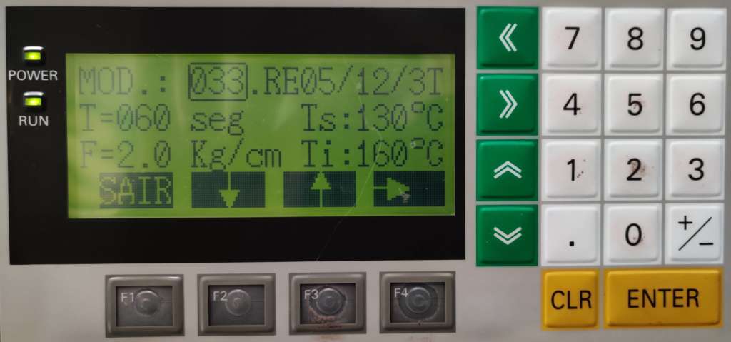 Control Panel for Bar Glue Activation